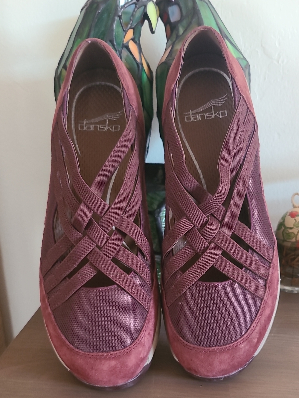 Dansko Hilde Criss-Cross Suede Slip On's Size 7.5 - Picture 2 of 11